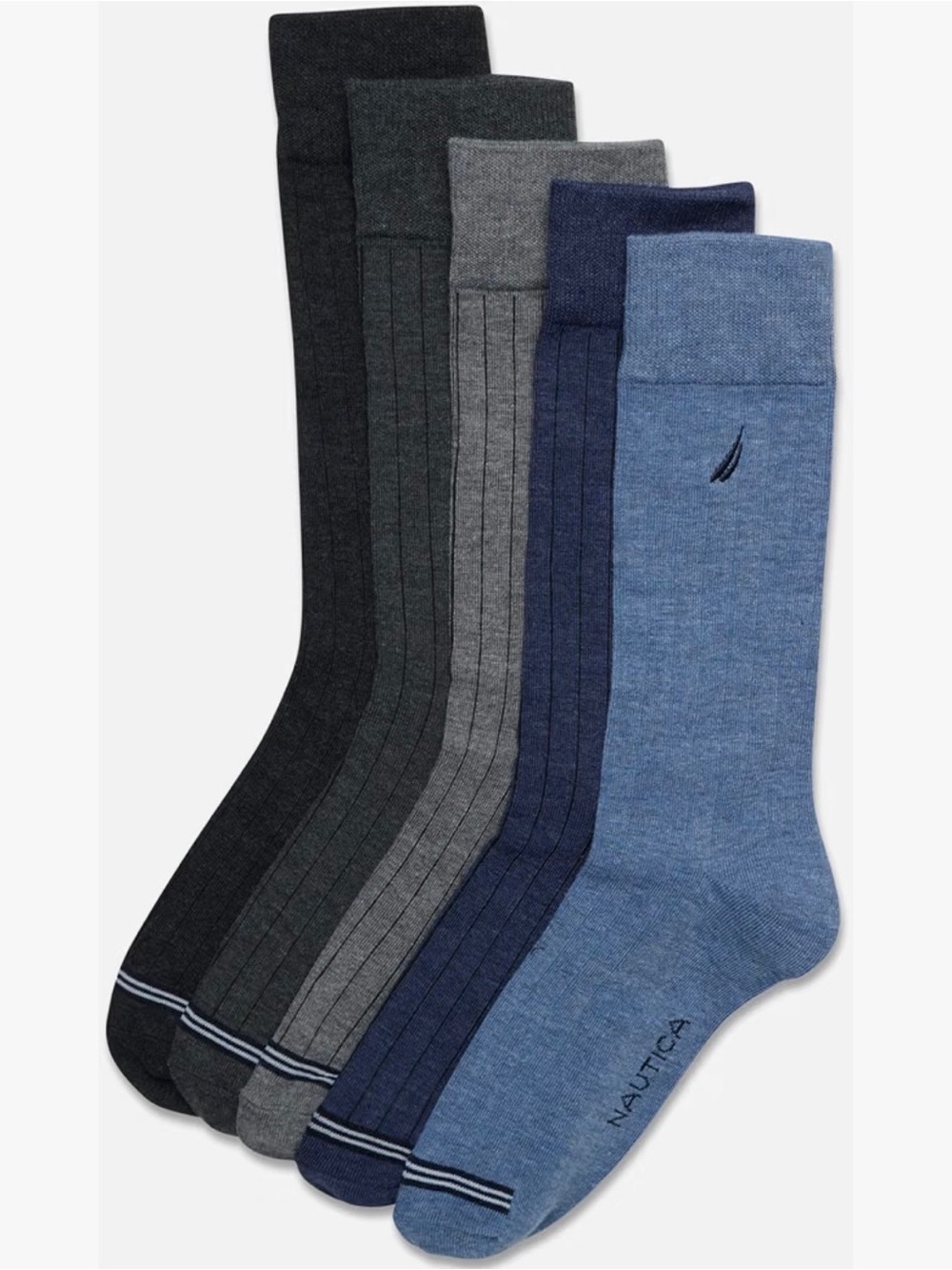 Nautica Men's Ribbed Dress Socks